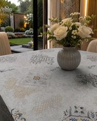Elegant Printed Dining Table Cover – Premium pvc table vover