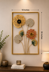 Luxury Metal Floral Wall Art Frame