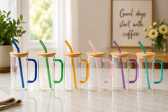6 Beverage Mugs with Handle