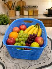 Multipurpose Plastic Fruit & Vegetable Basket – Blue